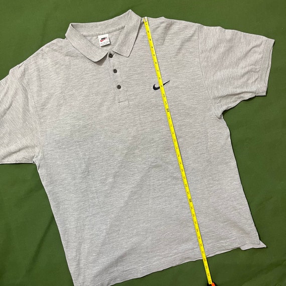 Vintage 90s Nike Swoosh Polo Shirt Gray XL - Etsy