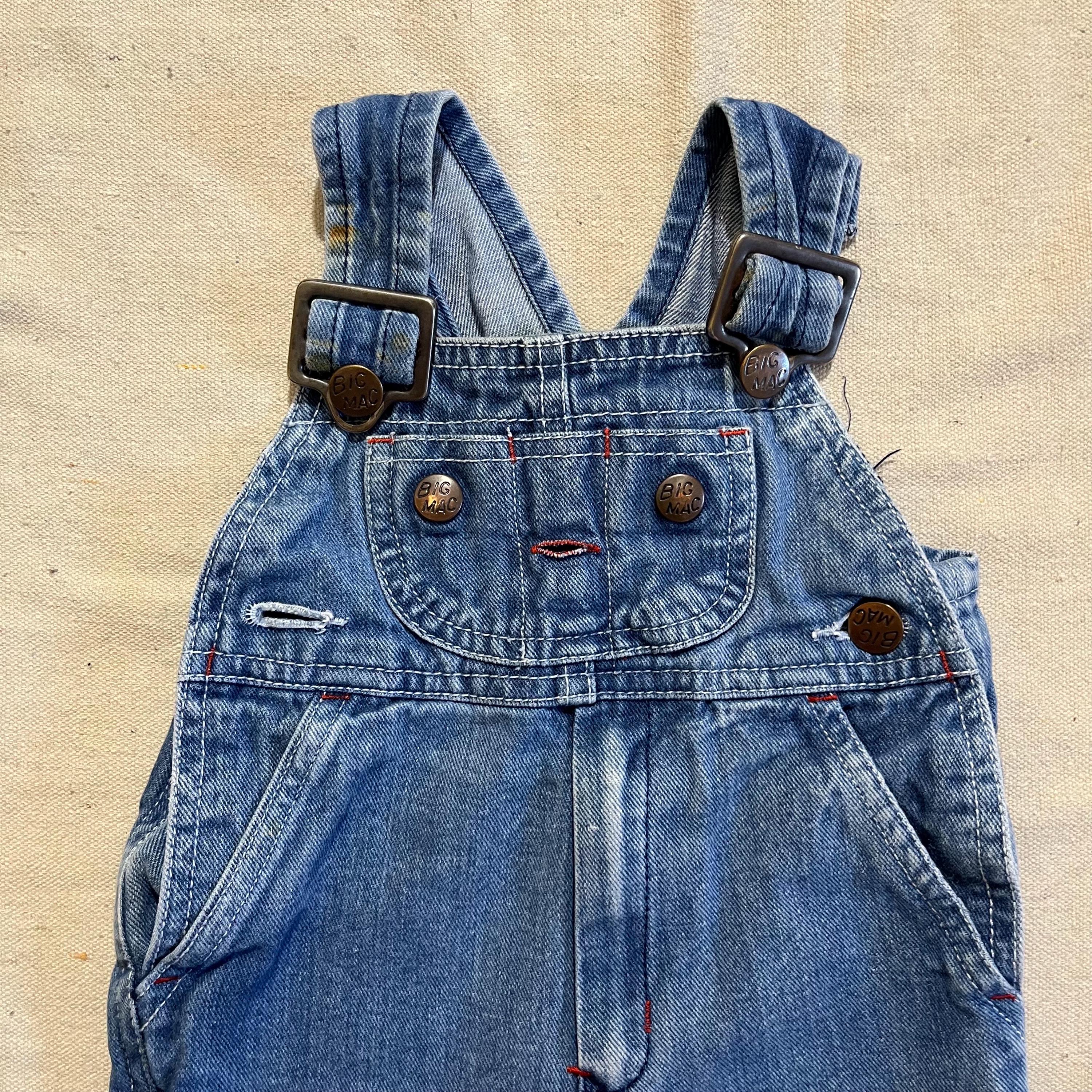 Vintage Big Mac Denim Overalls - 70s/80s Baby/toddler Size 12