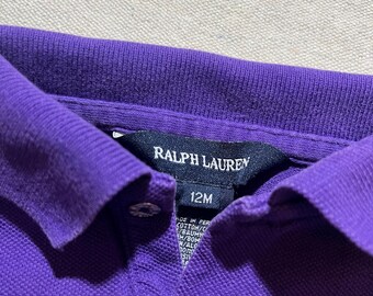 Vintage Y2K Polo Ralph Lauren Kids Purple Pony Shirt (12