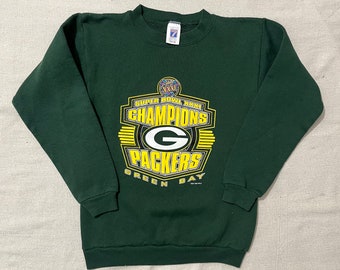 Vintage 90s Kids/Youth NFL Green Bay Packers Crewneck Sweatshirt Youth Large