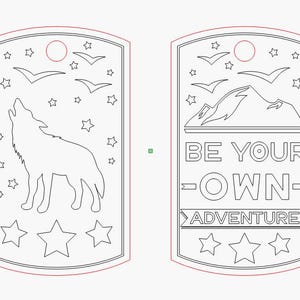 Camping Keychain .dxf and SVG cutting file. Be Your Own Adventure