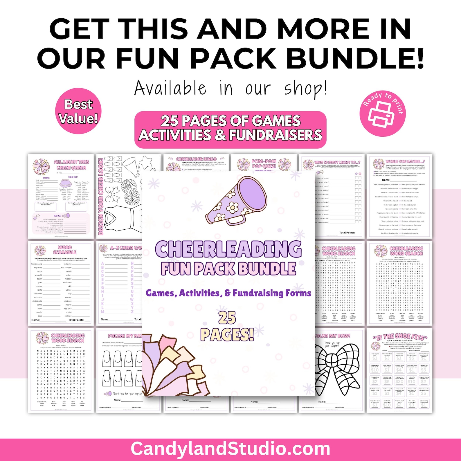 Cheerleading Icebreaker Printable “all About Me” Questionnaire for ...