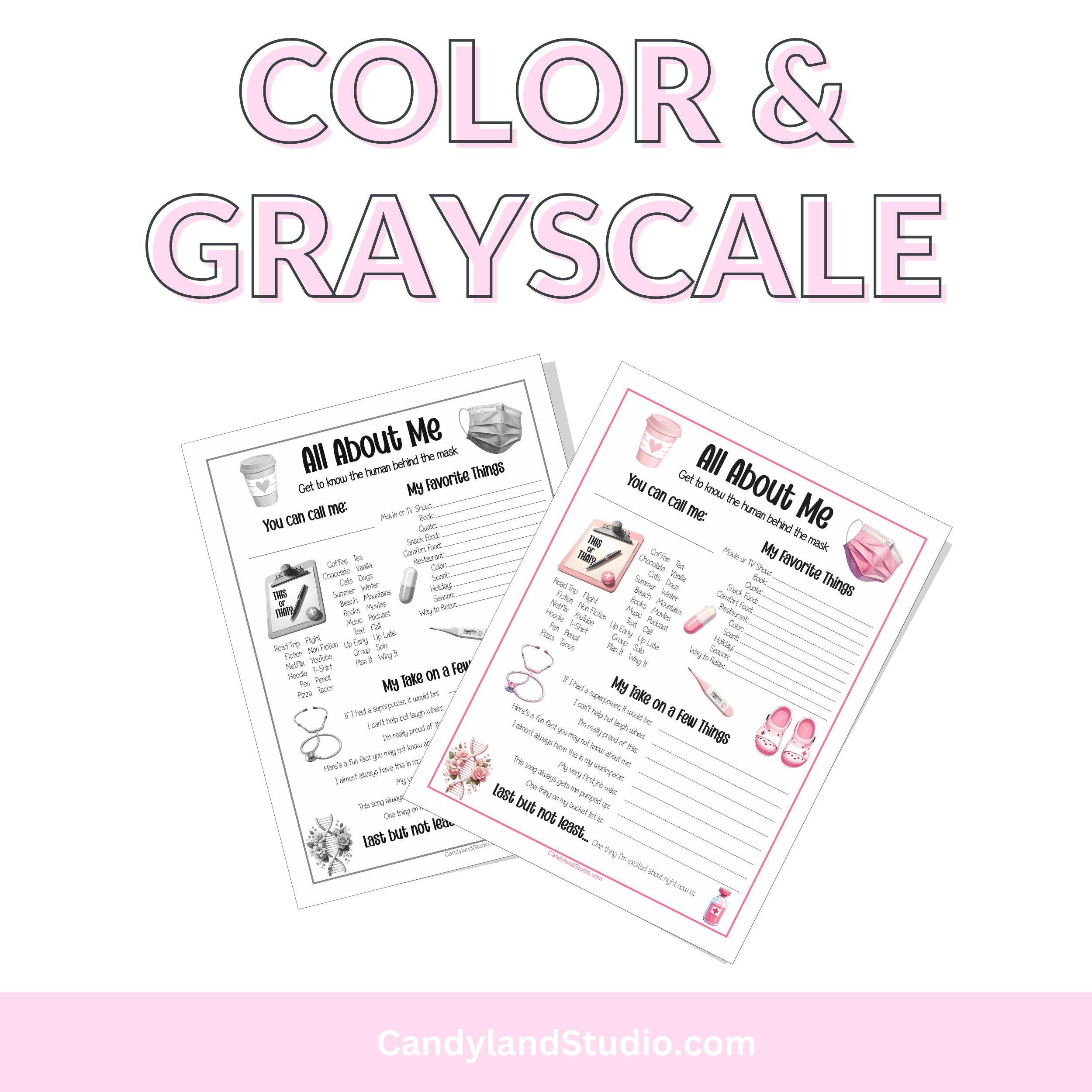 Team Building Get to Know Me Questionnaire Printable Pink Feminine ...