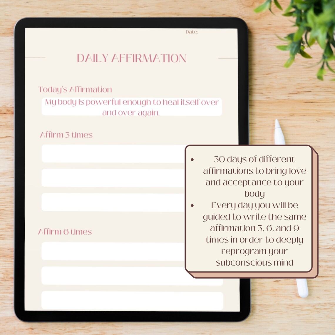 Self "body" Love Journal + Affirmations Journal + Self Love ...