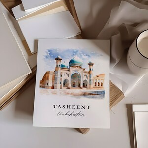Tashkent Uzbekistan wall art - Uzbekistan, Tashkent print, Tashkent Wedding gift, Birthday present, Custom Text, Perfect Gift image 2