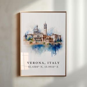 Verona Italy wall art - Italy, Verona poster, Verona Wedding gift, Verona Birthday present, Custom Text, Personalized Gift
