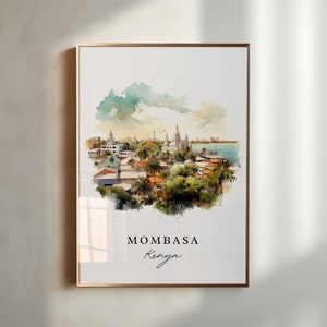 Mombasa Kenya wall art - Kenya, Mombasa poster, Mombasa Wedding gift, Kenya Birthday present, Custom Text, Personalized Gift