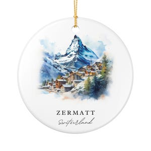 Zermatt Switzerland Ornament: Unique Zermatt Souvenir, Zermatt Xmas Decor, and Authentic Switzerland Gift