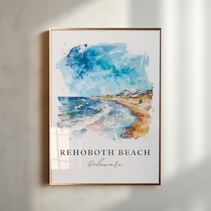 Rehoboth Beach Art Print, Rehoboth Beach Print, Delaware Wall Art, Rehoboth Beach Gift, Travel Poster, Housewarming Gift
