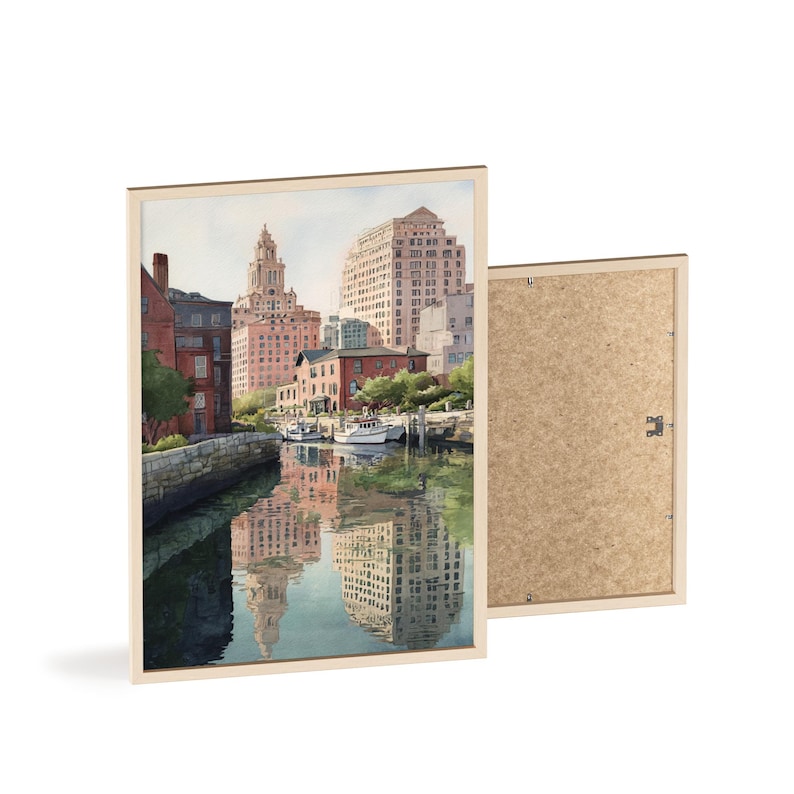 Providence RI Watercolor Art Providence Travel Print Providence Rhode Island Artwork Providence Decor Rhode Island Wall Art image 8