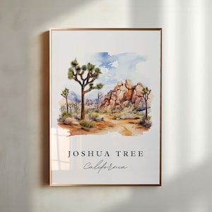 Joshua Tree CA wall art - California, Joshua Tree poster print, Joshua Tree Park gift, Birthday present, Custom Text, Perfect Gift