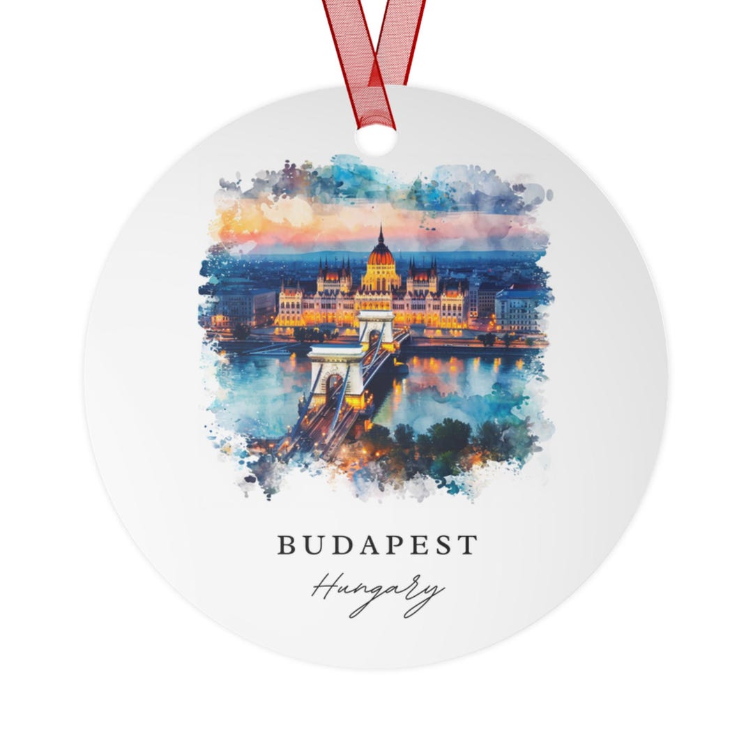 Budapest Landmark Porcelain Ornament – Hungary Christmas Souvenir Travel Gift