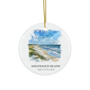 Assateague Island Ornament: Unique Assateague Island Souvenir, Assateague Island Xmas Decor, and Authentic Assateague Island Gift
