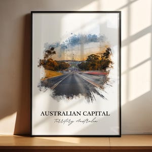 Australian Capital Territory Art, Australia Print, Australia Art, Canberra Gift, Canberra Travel Print, Travel Poster, Housewarming Gift
