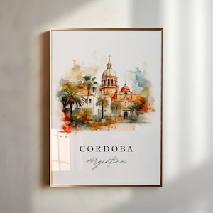 Cordoba Argentina wall art - Argentina, Cordoba poster print, Cordoba Wedding gift, Birthday present, Custom Text, Perfect Gift