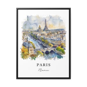 Arte mural de París, impresión de la Torre Eiffel, acuarela de París, regalo de Francia, impresión de viaje, póster de viaje, regalo de viaje, regalo de inauguración de la casa imagen 5