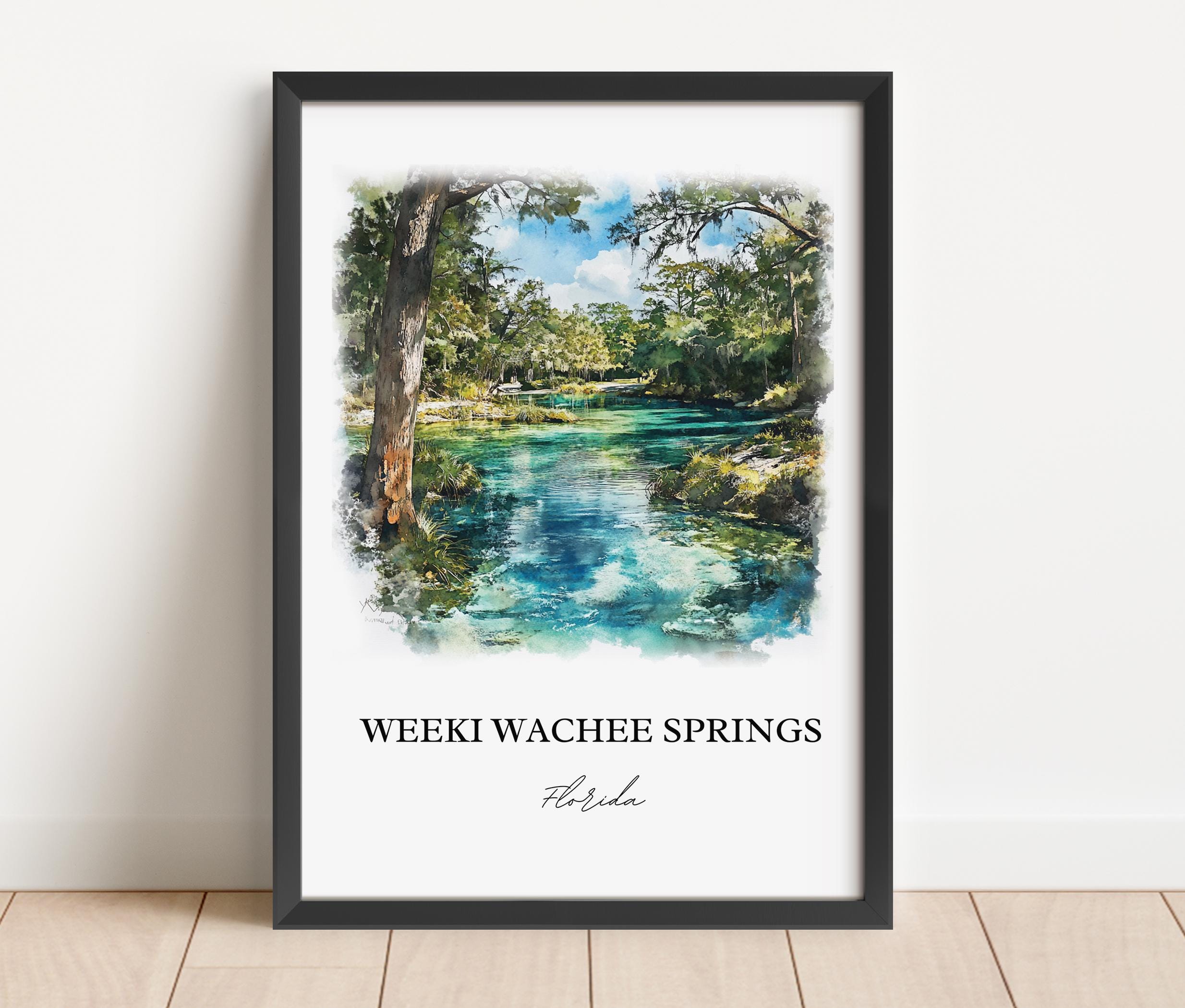 Weeki Wachee Springs Wall Art, Brooksville FL Print, Florida