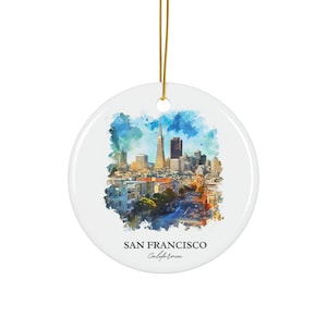 San Francisco CA Ornament: Unique San Francisco Souvenir, San Fran Xmas Decor, and Authentic San Francisco Gift