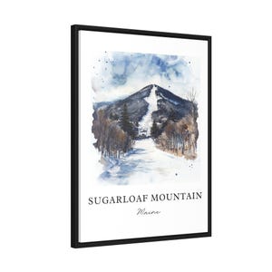 Sugarloaf Mountain ME Art, Sugarloaf Mtn Print, Carrabassett Valley, Franklin County ME Gift, Travel Poster, Housewarming Gift image 6