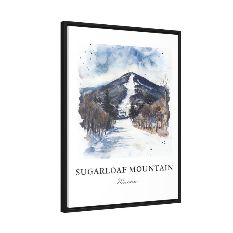 Sugarloaf Mountain ME Art, Sugarloaf Mtn Print, Carrabassett Valley, Franklin County ME Gift, Travel Poster, Housewarming Gift image 6