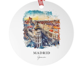 Madrid Spanien Ornament: Einzigartiges Madrid Souvenir, Madrid Espana Weihnachtsdekor und authentisches Madrid Stadtbild Geschenk
