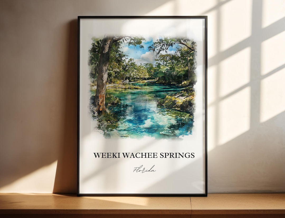 Weeki Wachee Springs Wall Art, Brooksville FL Print, Florida