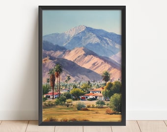Palm Desert Watercolor Art Palm Desert CA Travel Print Palm Desert CA Artwork California Decor Palm Springs Wall Art
