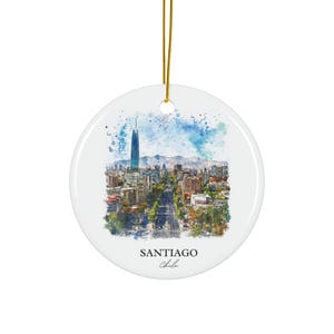 Santiago Chile Ornament: Einzigartiges Santiago-Souvenir, Santiago-Weihnachtsdekor und authentisches Santiago-Chile-Geschenk