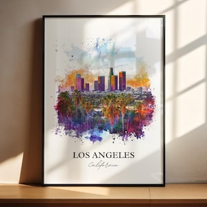 Los Angeles Graffiti Towers Poster Print, California Wall