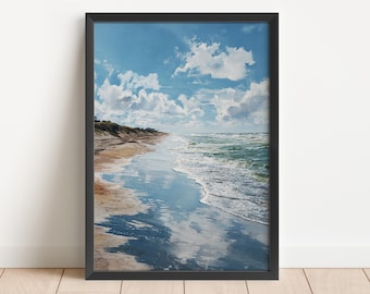 Arte de acuarela de South Padre Island Impresión de viaje de South Padre Obra de arte de Texas Decoración de South Padre Island Arte de pared de South Padre Island