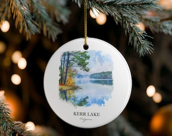 Kerr Lake Virginia Ornament: Unique Kerr Lake Souvenir, Kerr Lake Xmas Decor, and Authentic Kerr Lake VA Gift