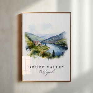Douro Valley Portugal wall art - Portugal, Douro Valley poster, Douro Valley Wedding gift, Birthday present, Custom Text, Personalized Gift