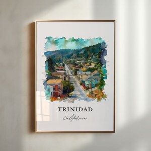 Humboldt County Aquarell, Trinidad CA Geschenk, Reiseposter, Einweihungsparty Geschenk