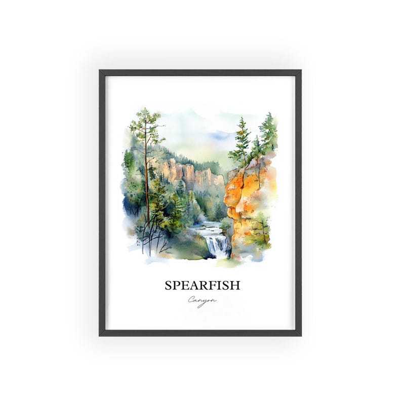 Spearfish Canyon Art, Lawrence County Print, South Dakota Artwork, Spearfish Canyon Gift, Travel Print, Travel Poster, Housewarming Gift image 7