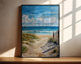 Outer Banks NC Watercolor Art Outer Banks Travel Print OBX Artwork OBX North Carolina Decor Outer Banks Wall Art