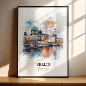 Berlin Wall Art, Berlin Print, Germany Aquarell Art, Berlin Germany Geschenk, Reise Poster, Housewarming Geschenk