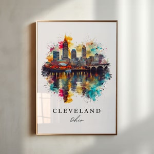 Cleveland OH Wandkunst - Ohio, Cleveland Druck, Cleveland Hochzeitsgeschenk, Cleveland Geburtstagsgeschenk, Cleveland OH individuelles Geschenk, perfektes Geschenk