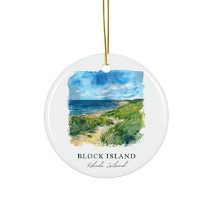 Block Island Ornament: Einzigartiges Block Island RI Souvenir, Block Island Weihnachtsdekor und authentisches Rhode Island Geschenk