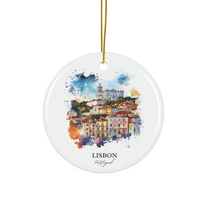 Lisbon Portugal Ornament: Unique Lisbon Souvenir, Lisbon Xmas Decor, and Authentic Lisbon Portugal Gift