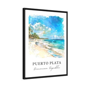Puerto Plata Wall Art, Puerto Plata DR Print, Puerto Plata Watercolor, Puerto Plata Gift, Travel Poster, Housewarming Gift image 6
