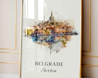 Belgrade Serbia wall art - Serbia, Belgrade poster, Belgrade gift, Serbian Artwork, Birthday present, Custom Text, Personalized Gift