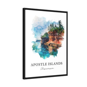 Apostle Islands Art, Apostle Islands WI Print, Wisconsin Watercolor, Apostle Islands Gift, Travel Poster, Housewarming Gift image 6