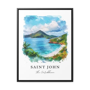 Saint John Wall Art, St John Print, St John Caribbean Watercolor Art, St John Gift, Travel Poster, Housewarming Gift