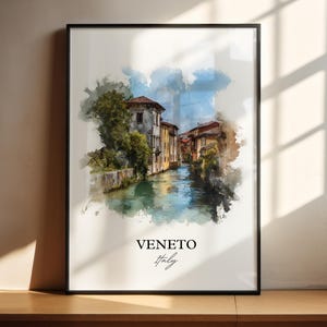 Veneto Italy Wall Art, Italy Print, Italy Watercolor Art, Veneto Italy Gift, Italia Travel Print, Travel Poster, Housewarming Gift