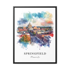 Springfield MO Art, Springfield Print, Springfield Missouri Watercolor, Springfield Gift,