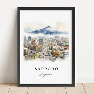 Sapporo Japan wall art - Japan, Sapporo poster, Sapporo Japan gift, Travel Birthday gift, Custom Text, Personalized Gift