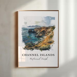 Channel Islands Art, Channel Islands Print, Channel Islands CA Artwork,  Santa Barbara Gift, Travel Poster, Housewarming Gift