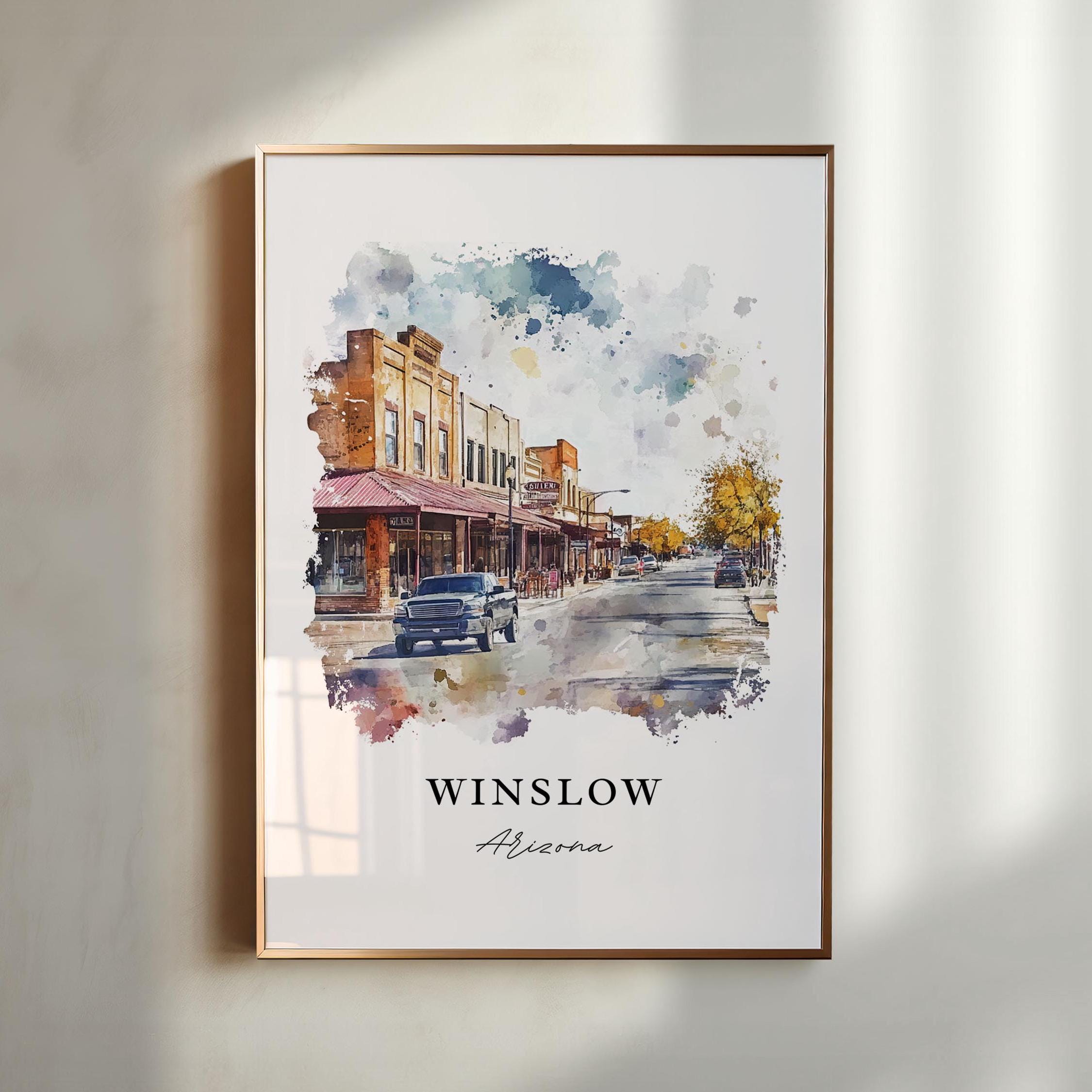 Winslow AZ Wall Art, Winslow Arizona Print, Winslow Watercolor Art, Navajo  County Gift, Travel Poster, Housewarming Gift - Etsy, image size:2250x2250