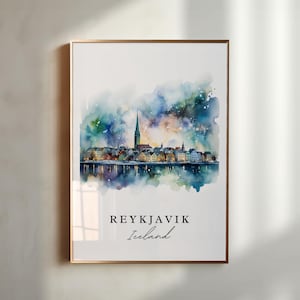 Reykjavik Iceland wall art - Iceland, Reykjavik poster, Reykjavik Wedding gift, Birthday present, Custom Text, Personalized Gift