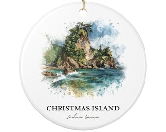 Adorno de la Isla de Navidad: souvenir único de la Isla de Navidad, decoración navideña de la Isla de Navidad y auténtico regalo de la Isla de Navidad.